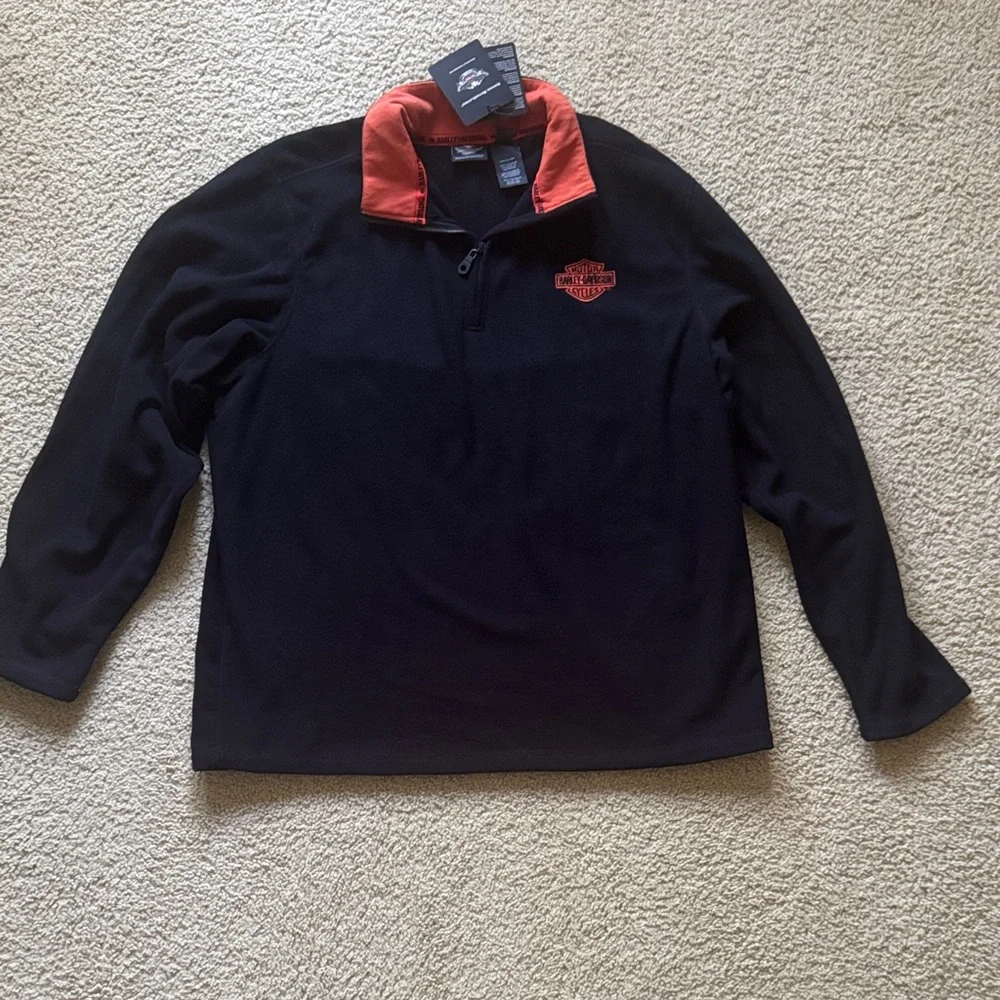 Harley-Davidson Black Fleece 1/4 Zip - Picture 1 of 7